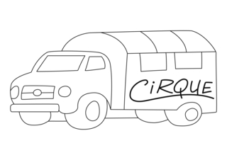 Camion 02 - Coloriages cirque - Coloriages - 10doigts.fr